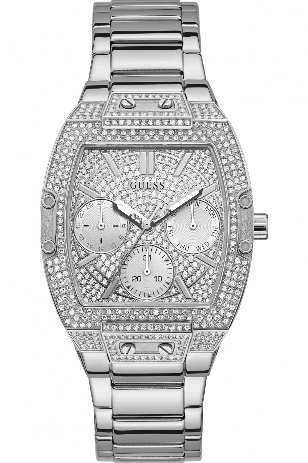 Guess Silver Pave Dial Women's Watch GW0104L1