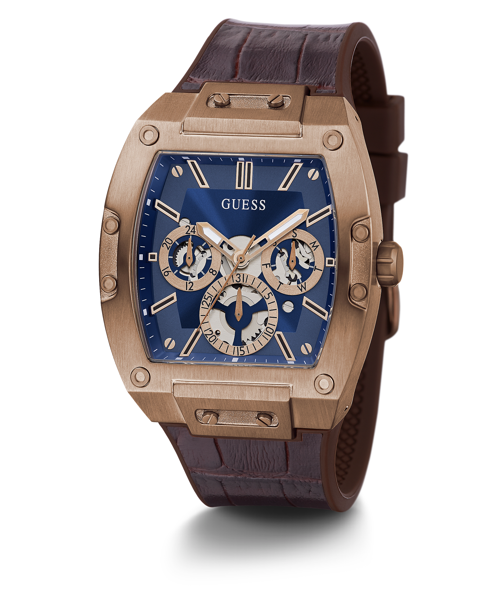 Guess Phoenix Brown Leather Men's Watch GW0202G2