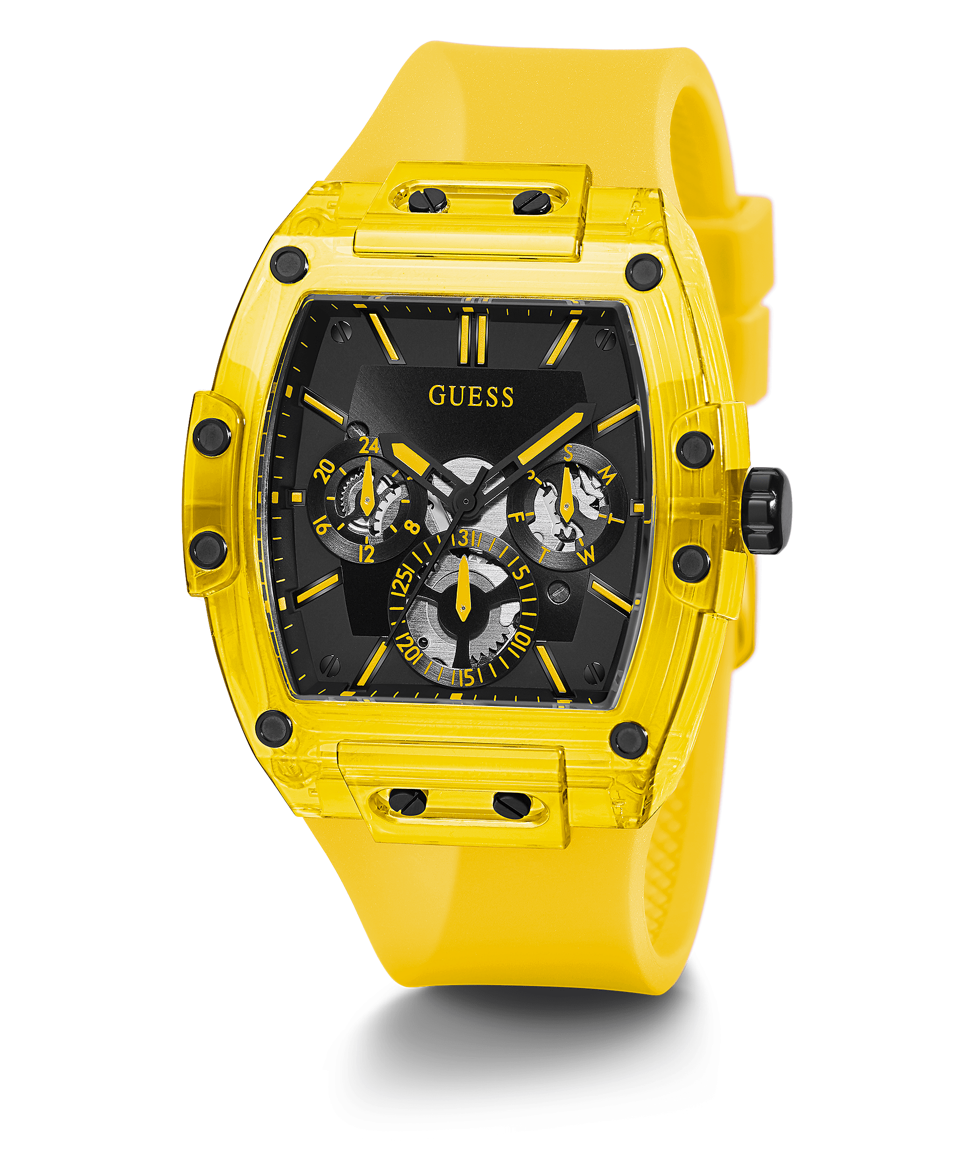 Guess Yellow Silicone Men's Watch GW0203G6