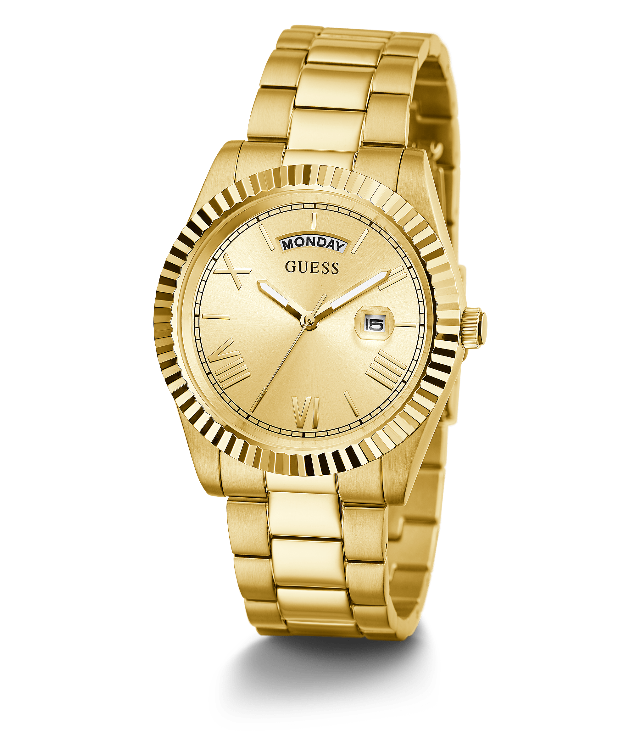 Guess Connoisseur Gold Tone Stainless Steel Watch GW0265G2