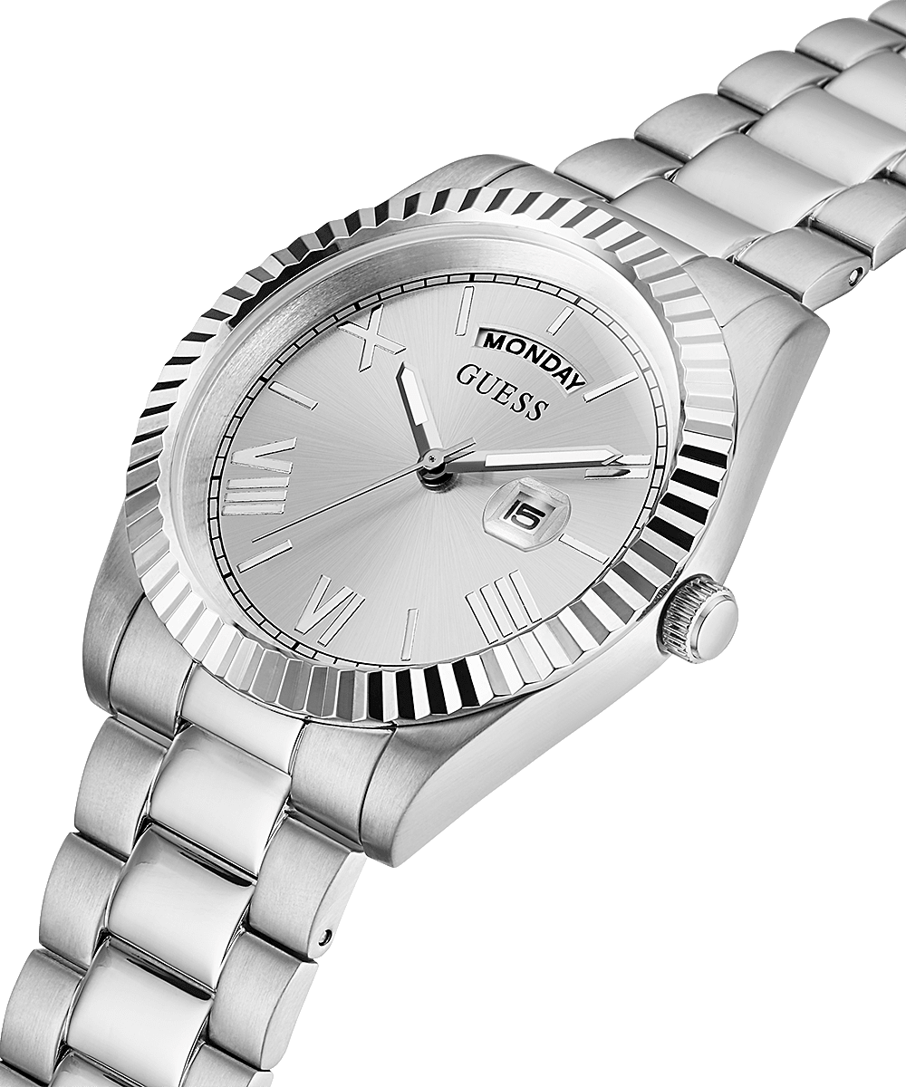 Guess Silver Tone Stainless Steel Men's Watch GW0265G6