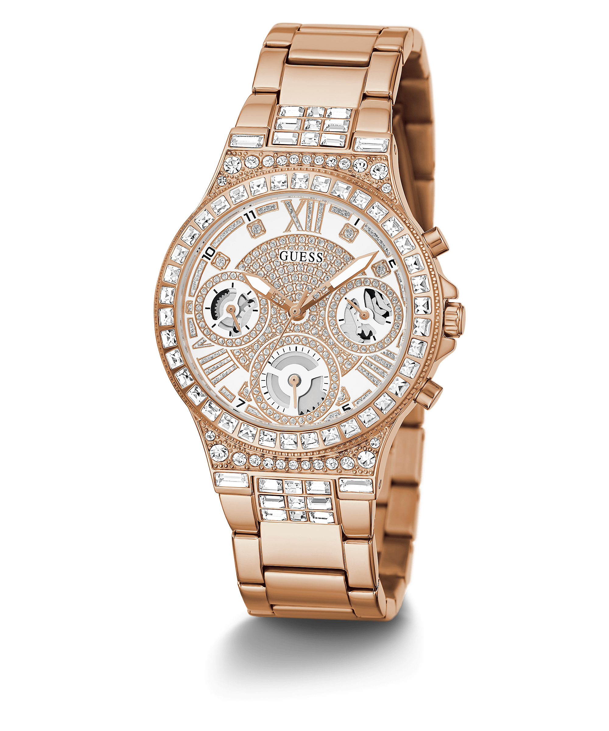 Guess Rose Gold Glitz Dial Women's Watch GW0320L3