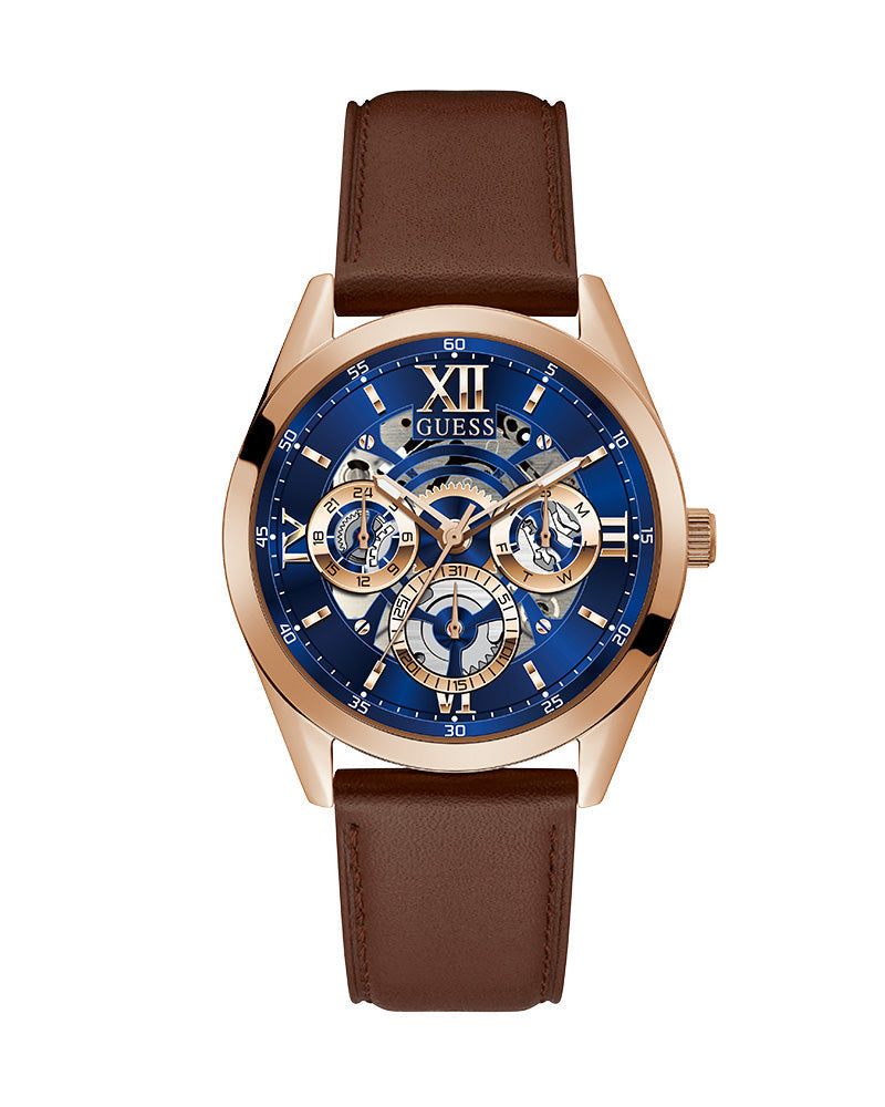 Guess Men'sWatach RoseGold Case Blue Men's Watch  GW0389G3 - Dawson Watches