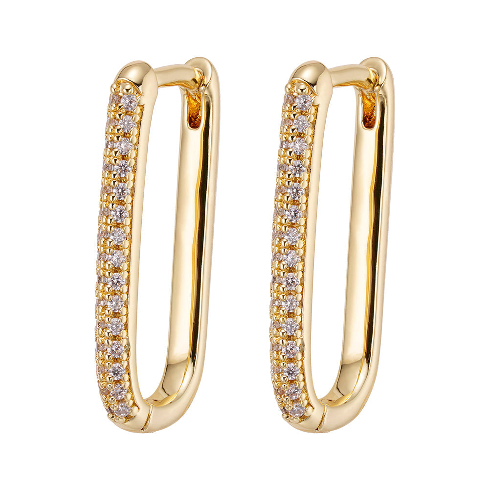 Big Daddy Oval Loop Gold Earring