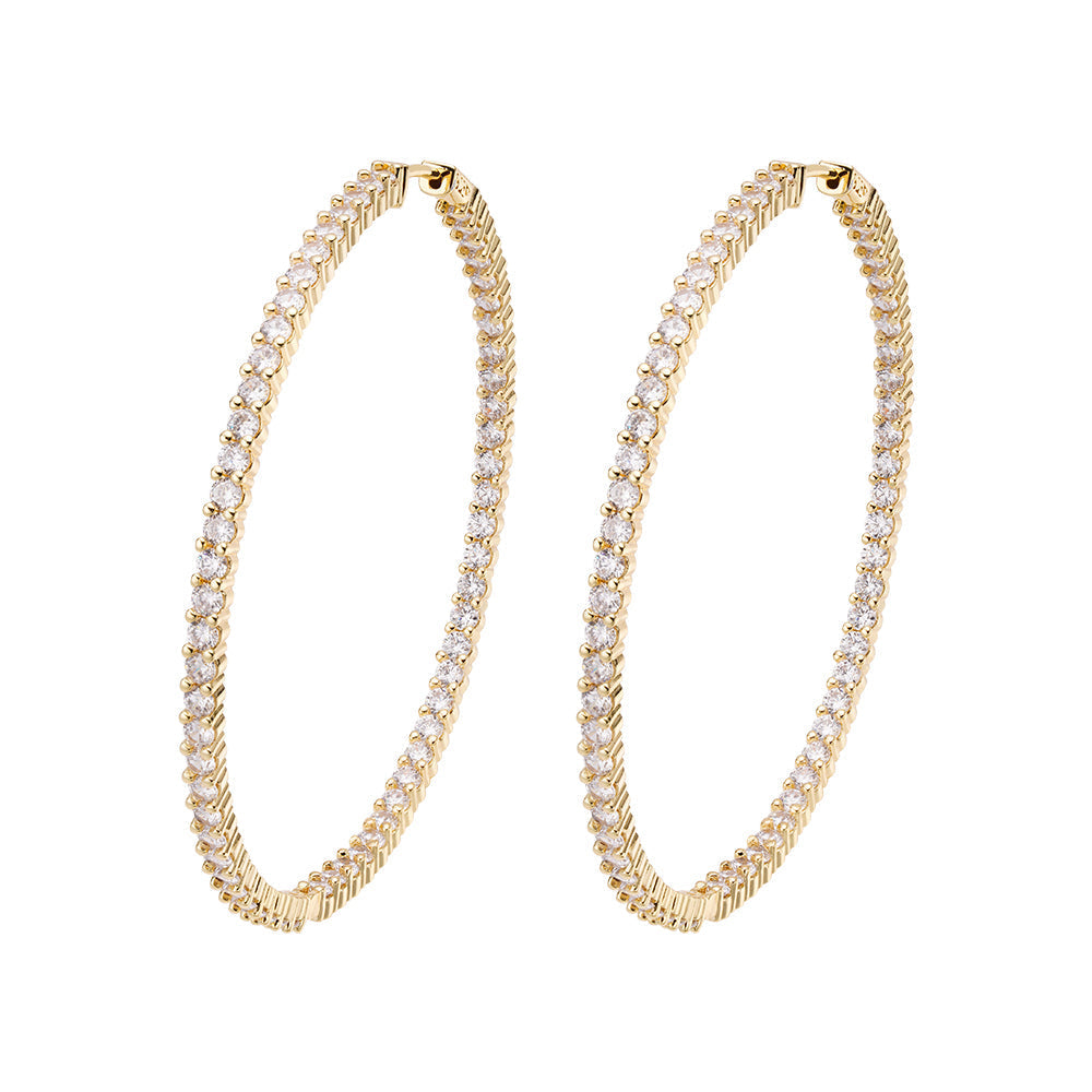 Big Daddy Large Hoop Diamond Earring