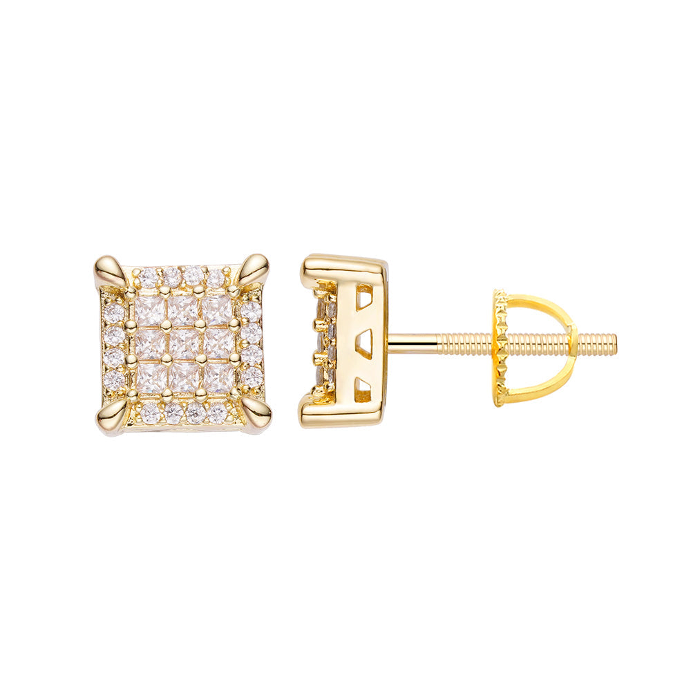 Big Daddy Emerald Cut Diamond Earring