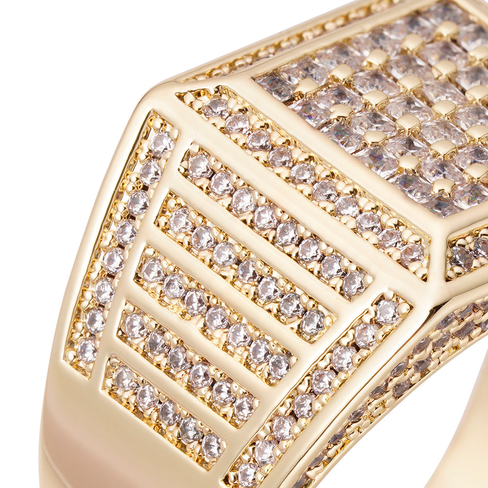 Big Daddy Square Diamond Iced Out Ring