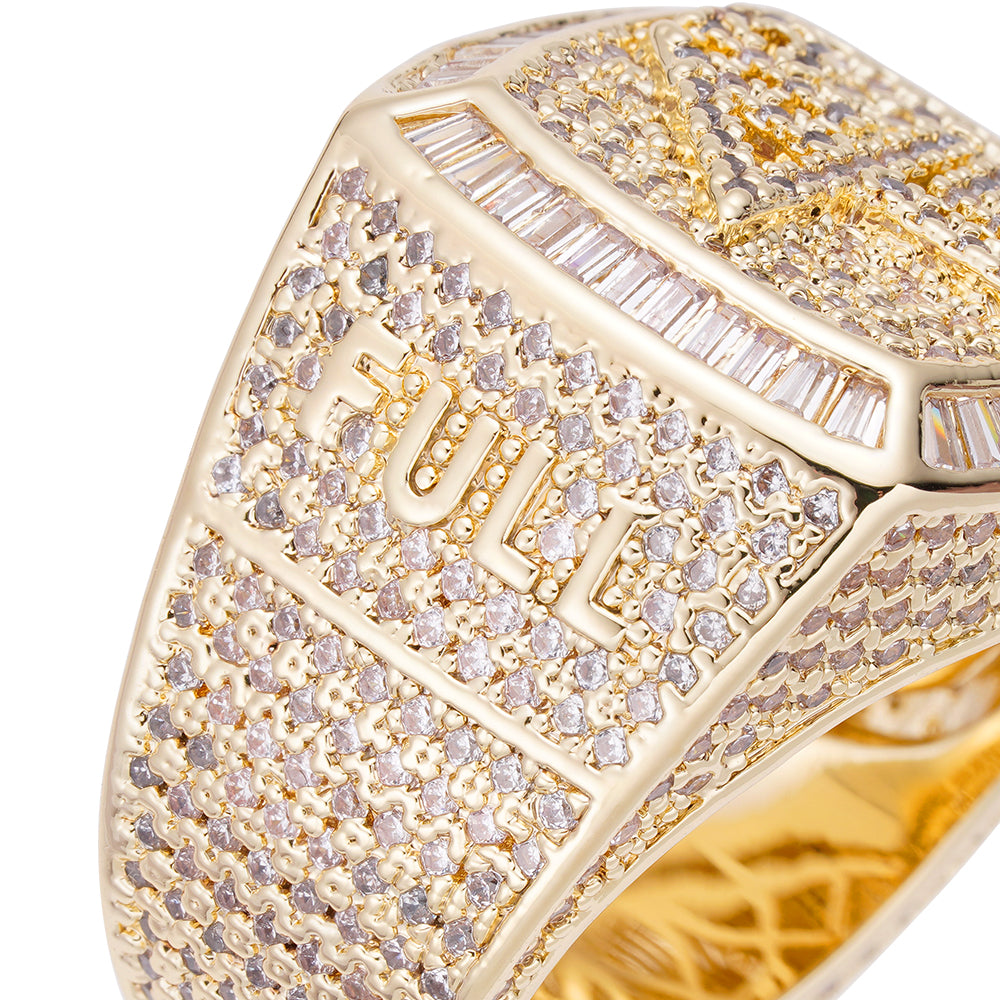 Big Daddy "4 Pockets Full" Baguette Iced Out Ring