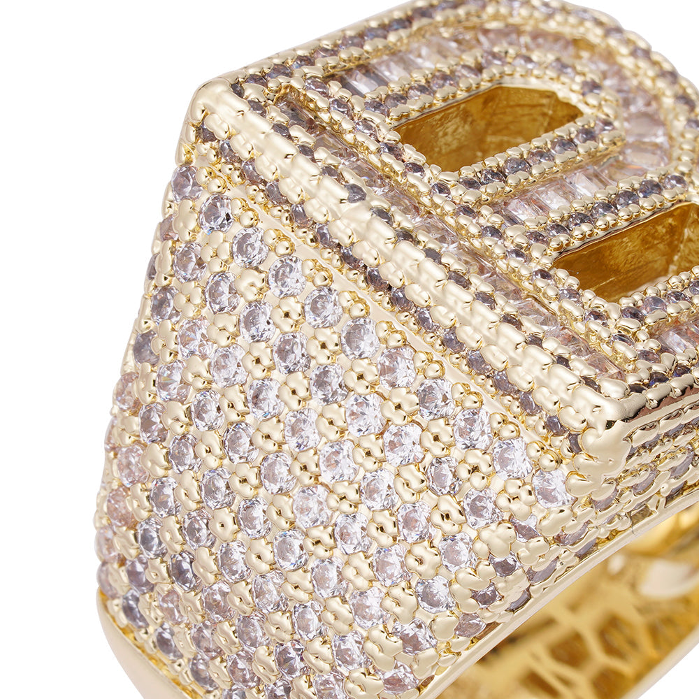 Big Daddy "Bless Up" Baguette Diamond Ring