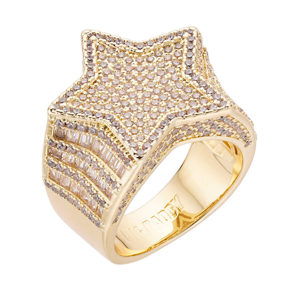 Big Daddy Big Star Baguette Diamond Ring