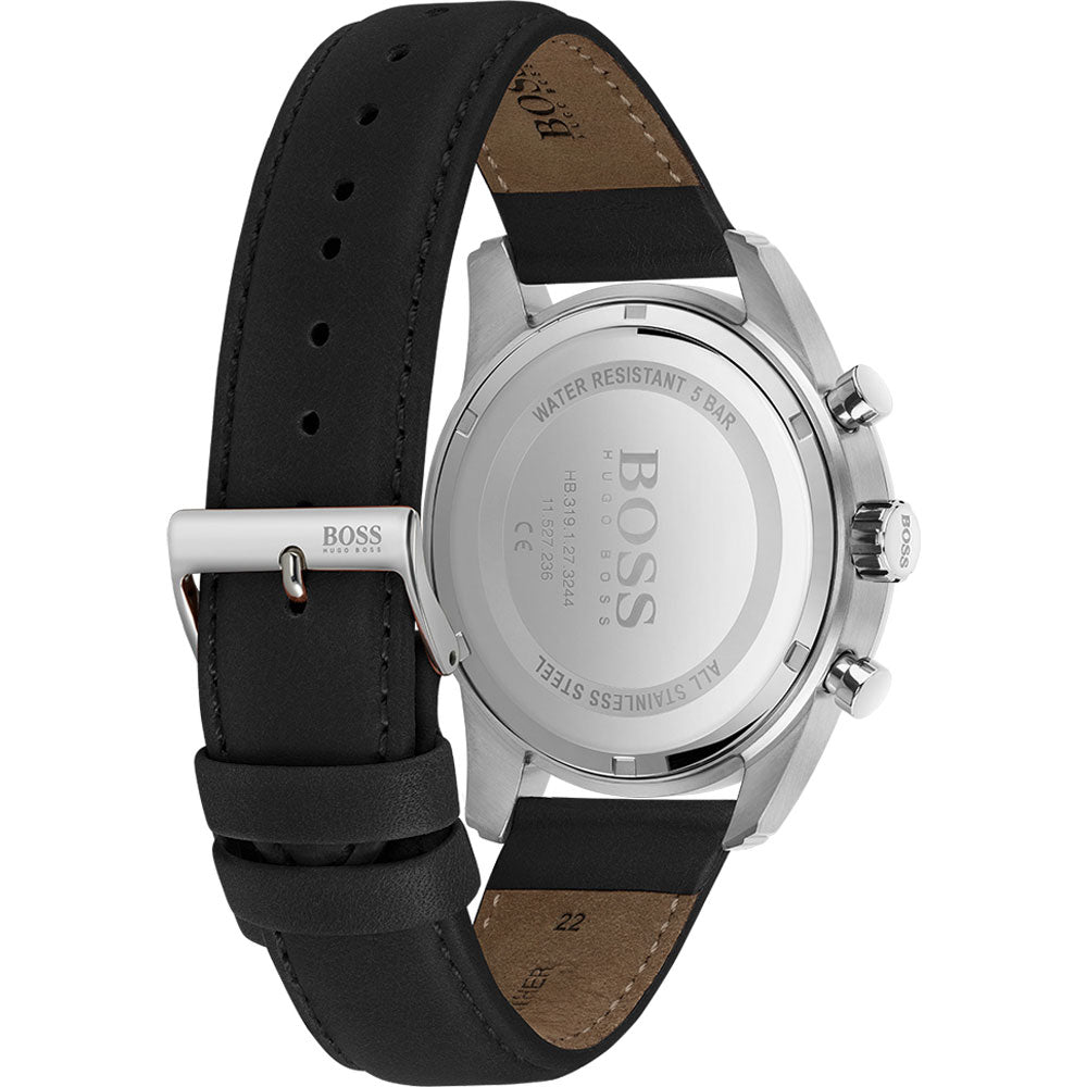 Hugo Boss Skymaster Black Leather Strap Men's Watch 1513782 - Dawson Watches #3