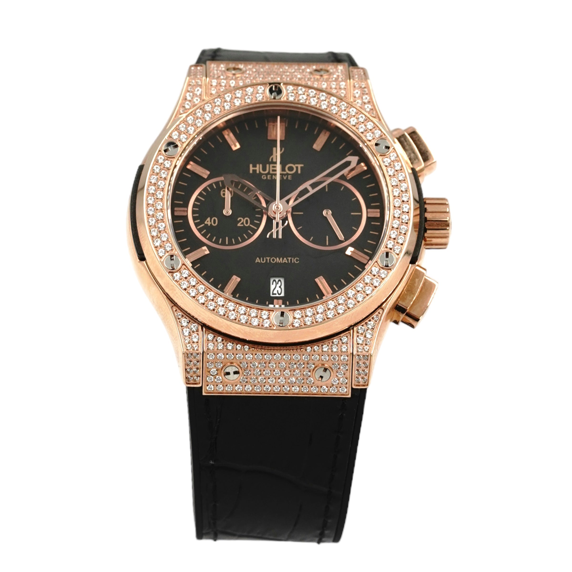 Big Bang Chronograph Pave Rose Gold Watch