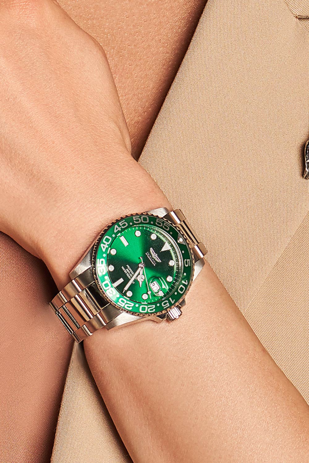 Invicta Pro Diver Quartz Green Dial Watch 36531
