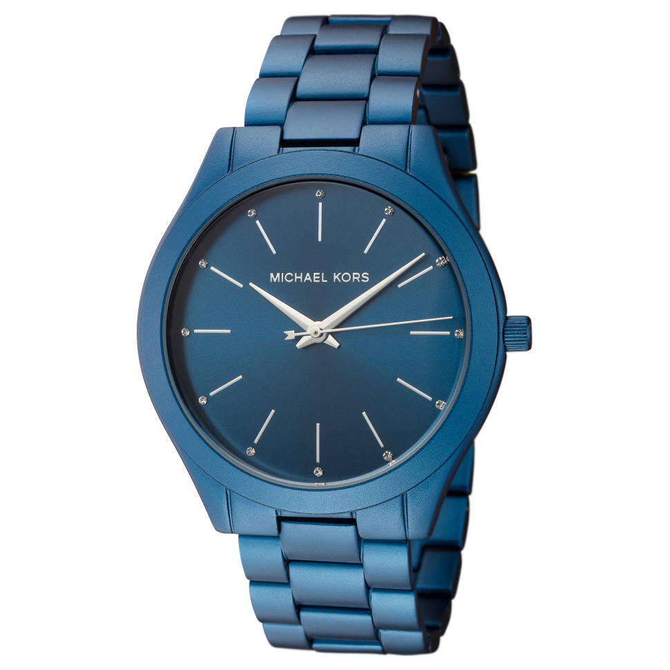 Michael Kors Slim Runway Navy Blue Unisex Watch  MK4503 - Dawson Watches