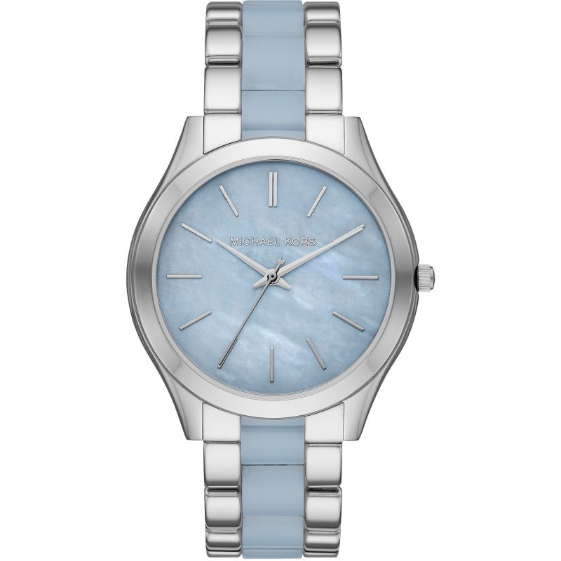 Michael Kors Slim Runway Silver Acetate Unisex Watch MK4549