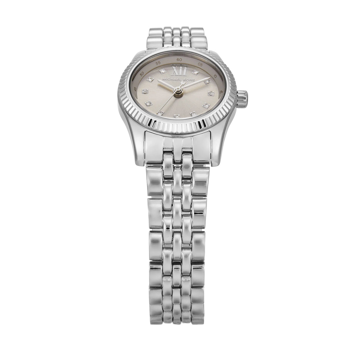 Michael Kors Petite Lexington Pavé Silver Watch MK4843