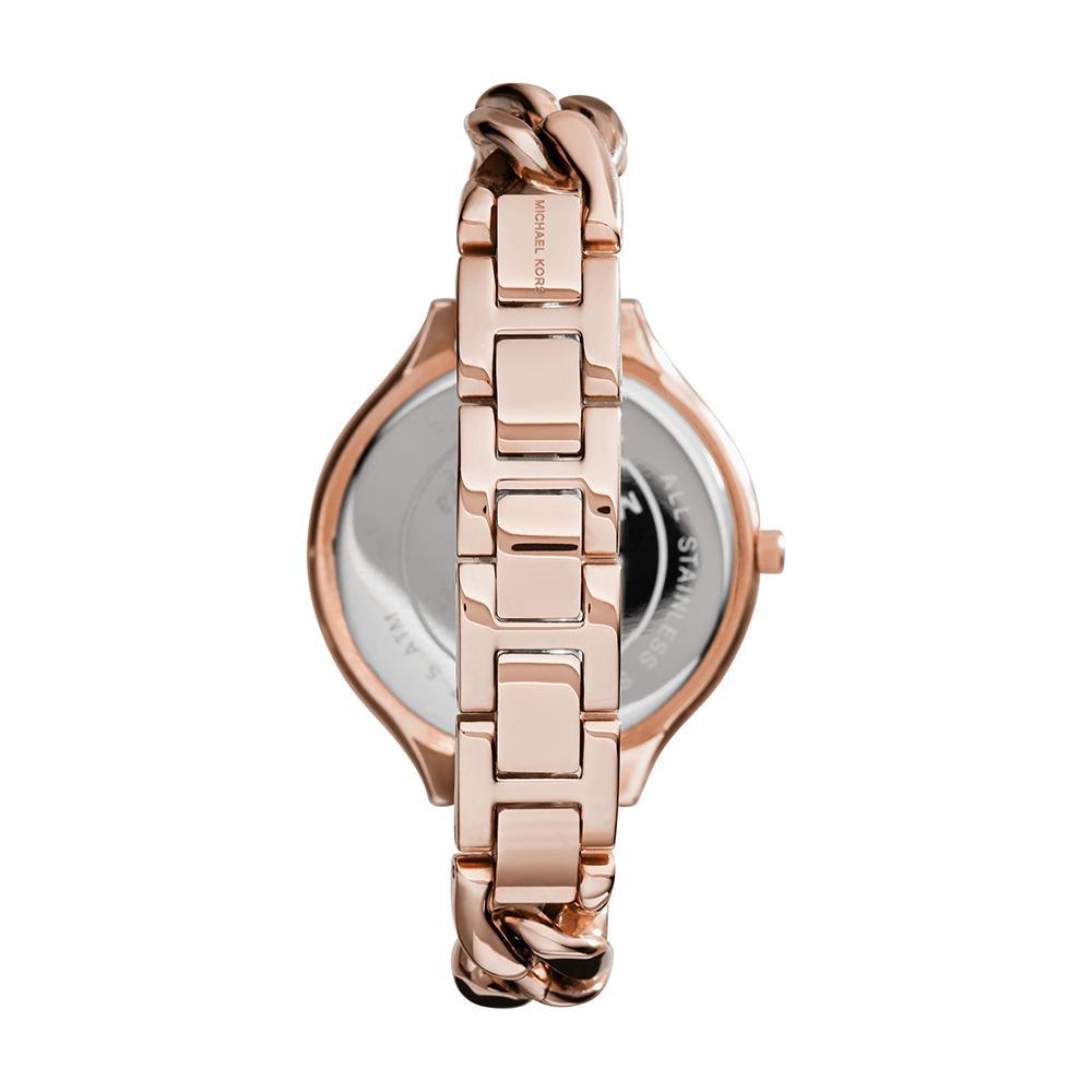 Michael Kors Slim Runway Twist Rose Dial Ladies Watch MK3223