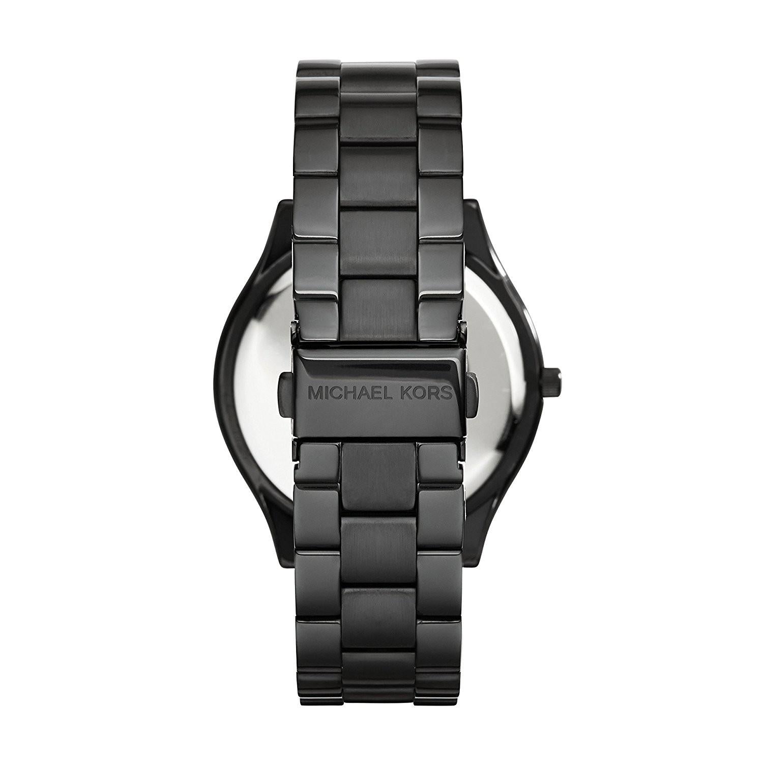 Michael Kors Slim Runway Black Ion-plated Unisex Watch MK3221