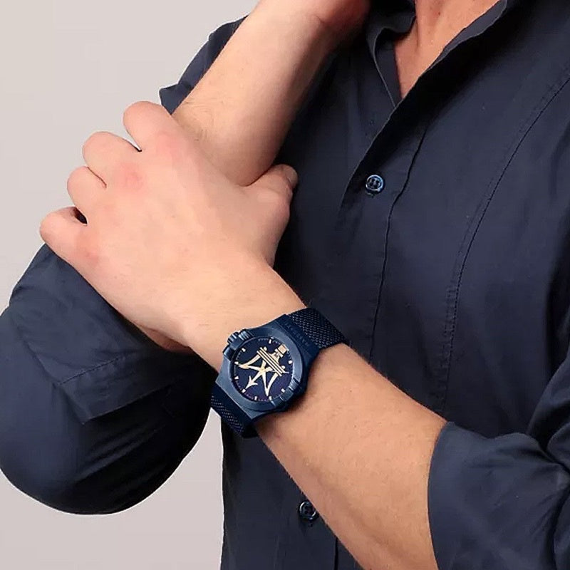 Maserati Potenza Analog Blue Steel Men's Watch R8853108008