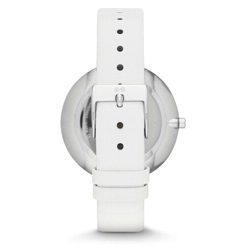 Skagen Gitte White Dial and Leather Ladies Watch SKW2136