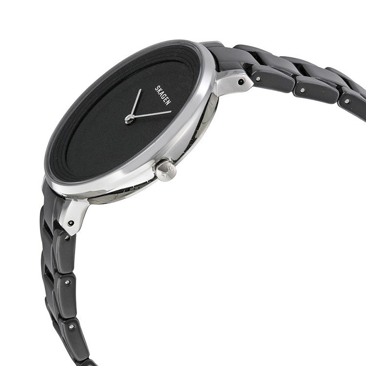 Skagen Ditte Black Dial Ceramic Bracelet Ladies Watch SKW2303