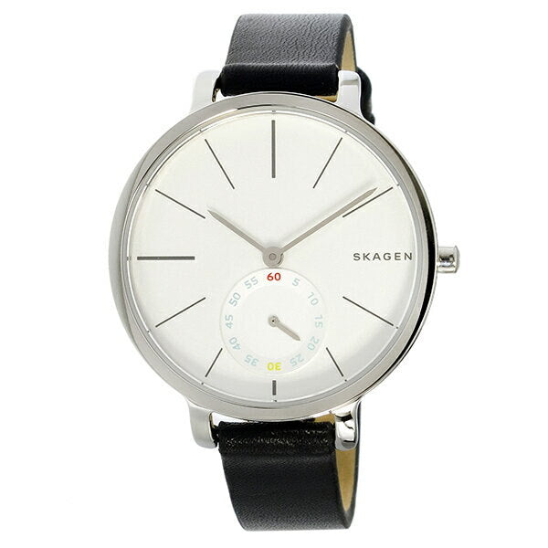 Skagen Hagen White Dial Leather Strap Ladies Watch SKW2435