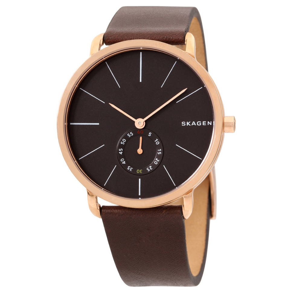 Skagen Hagen Brown Leather Watch SKW6213