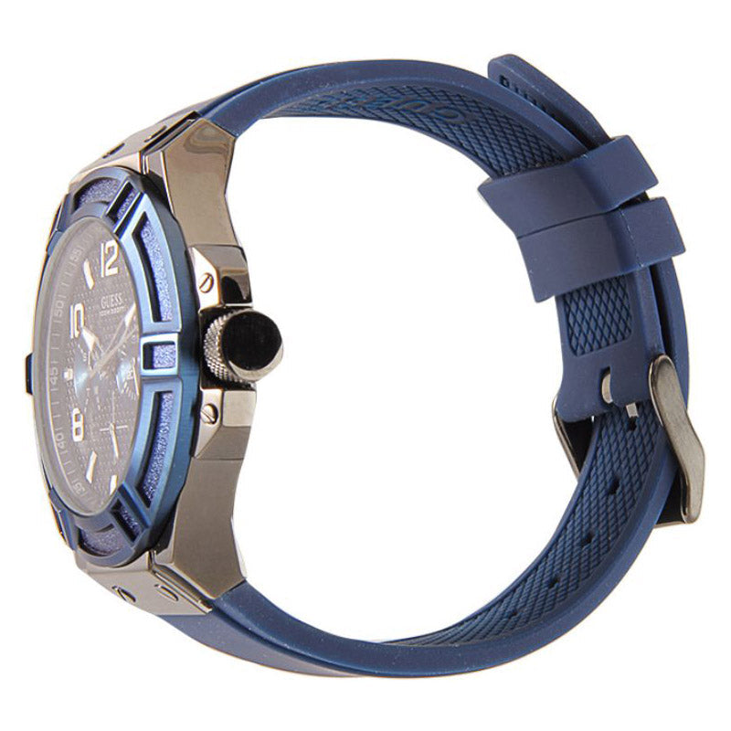 Guess Rigor Multi-Function Blue Silicone Strap Men's Watch W0248G5