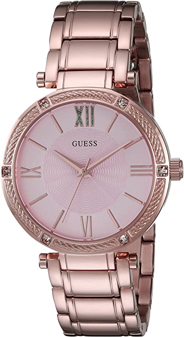 Women's Guess Rose Gold Tone Steel Crystallized Watch U0636L2