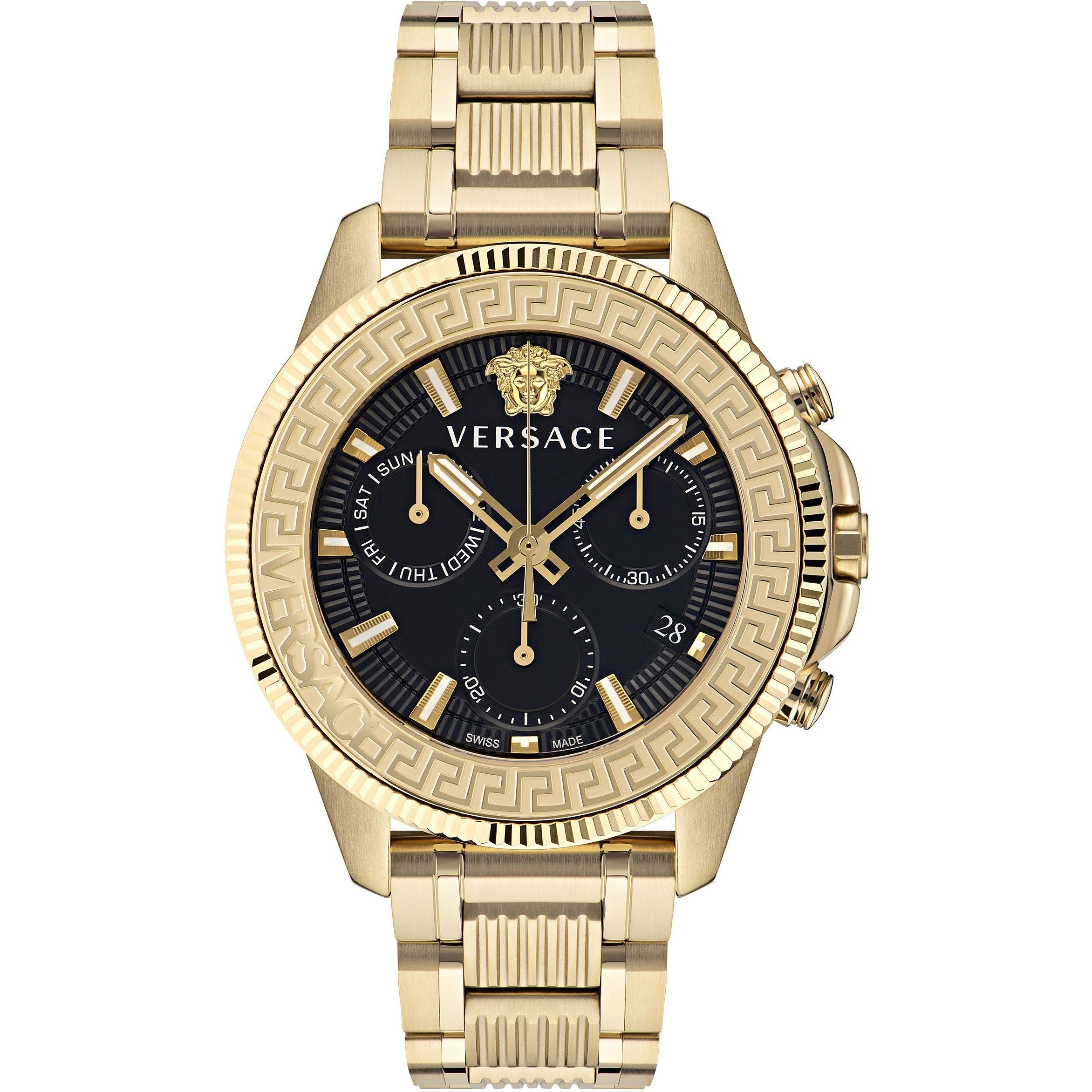 Versace Greca Action Gold Chronograph Men's Watch  VE3J00622 - Dawson Watches