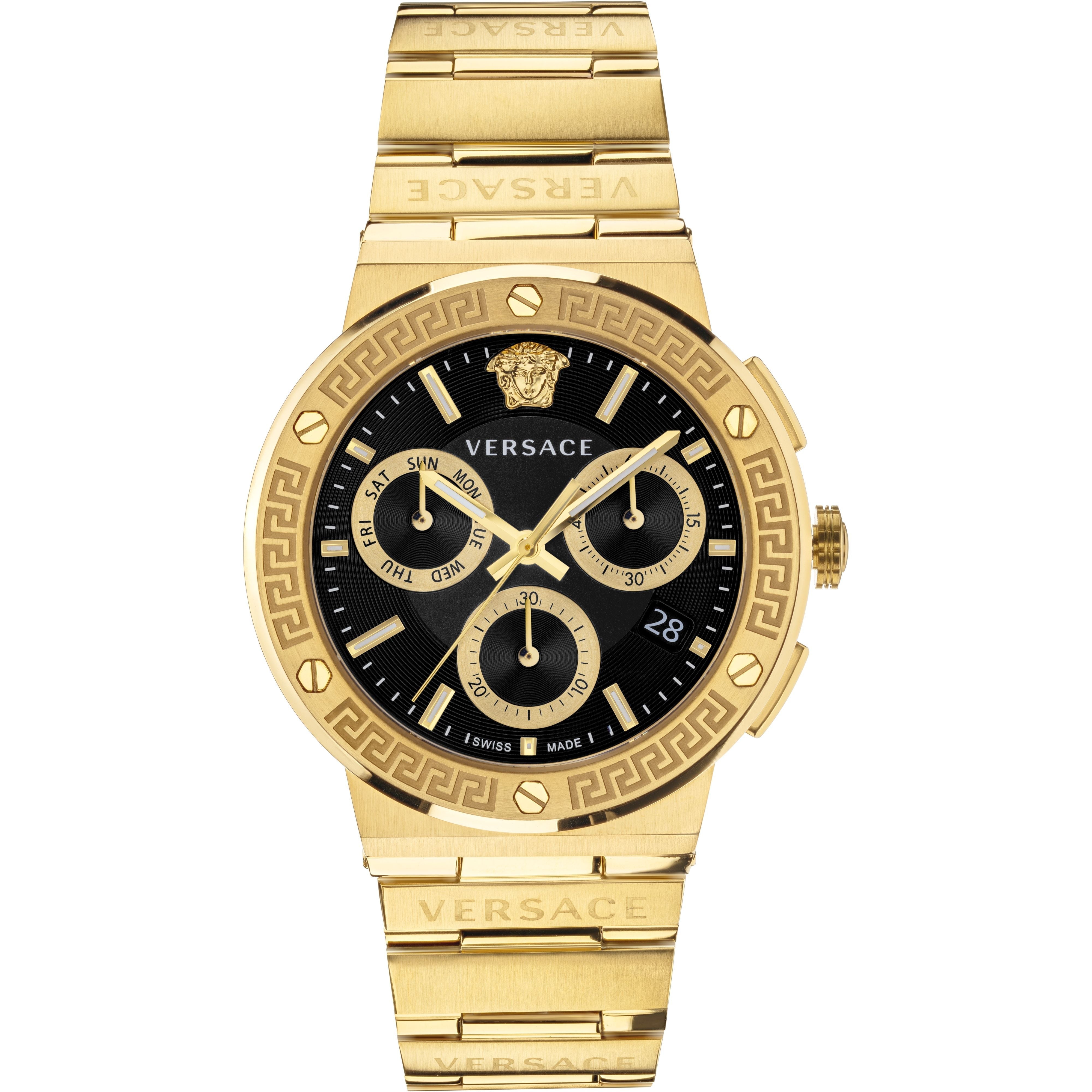 Versace Greca Gold Chronograph Men's Watch  VEZ900421 - Dawson Watches