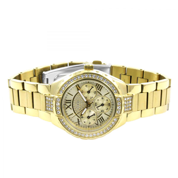 Guess Sparkling Hi-Energy Gold-Tone Women Watch W0111L2