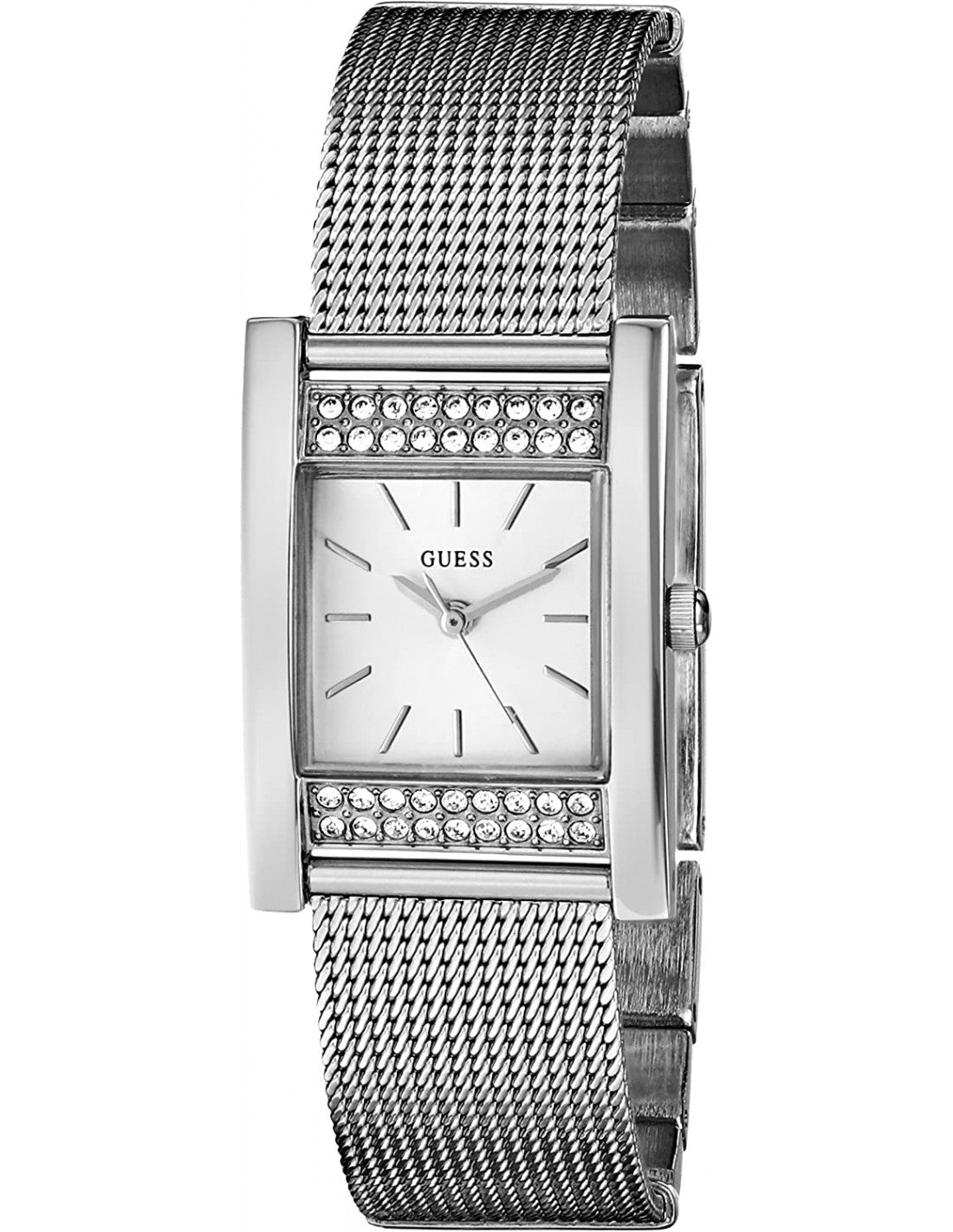 Guess Nouveau Diamond Silver Dial Ladies Watch W0127L1