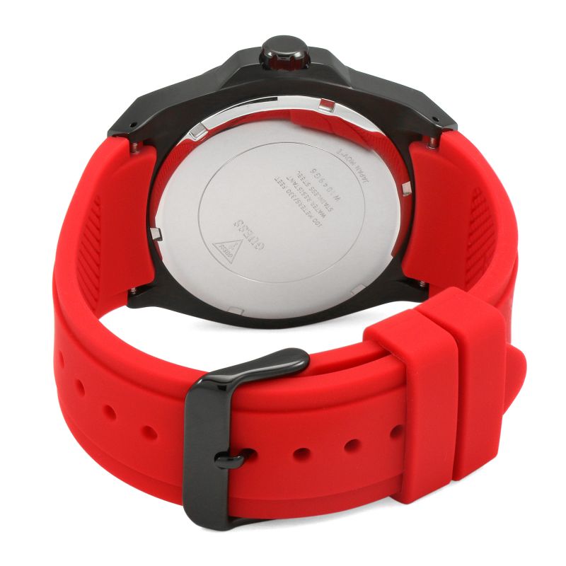 Guess Mens' Legacy Red Silicone Band Men's Watch W1049G6 - Dawson Watches #2