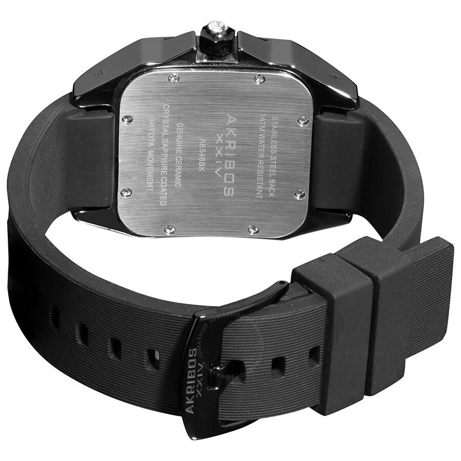 Akribos Black Mother of Pearl Dial Black Ceramic Ladies Watch AK546BK - Dawson Watches #3