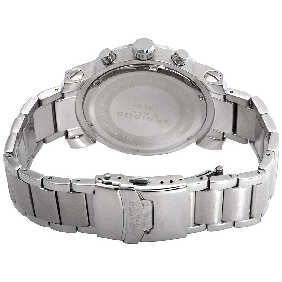 Akribos Grandiose Chronograph Silver Dial Stainless Steel Men's Watch AK622SS - Dawson Watches #3