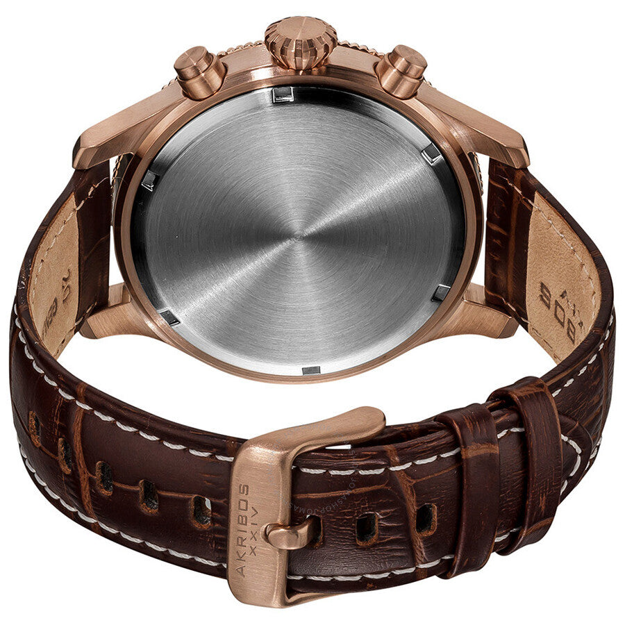Akribos Ultimate Chronograph Rose Gold-Tone Men's Watch AK575BR - Dawson Watches #3