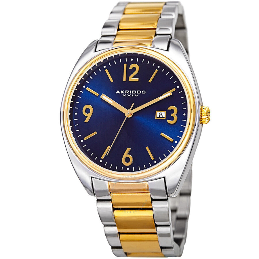 Akribos XXIV Blue Dial Two-tone Men's Watch AK957TTG - Dawson Watches