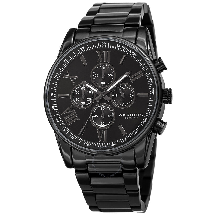 Akribos XXIV Chronograph Quartz Black Dial Men's Watch AK1072BK - Dawson Watches