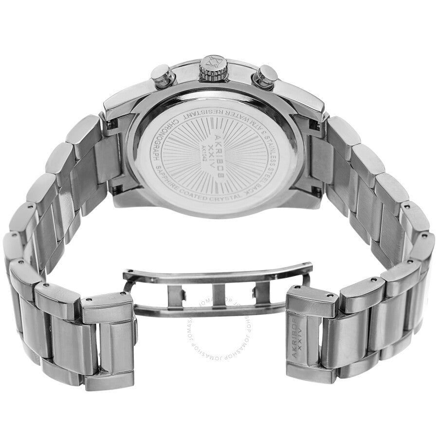 Akribos XXIV Chronograph Quartz Silver Dial Men's Watch AK1042SS - Dawson Watches #4