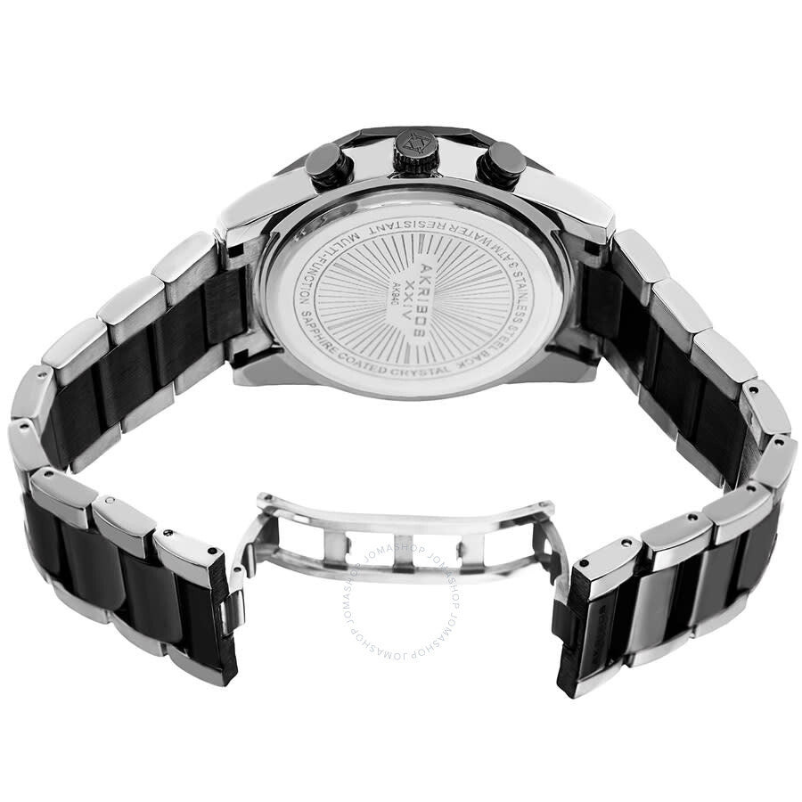 Akribos XXIV Enterprise Quartz Black Dial Men's Watch P50163 - Dawson Watches #4