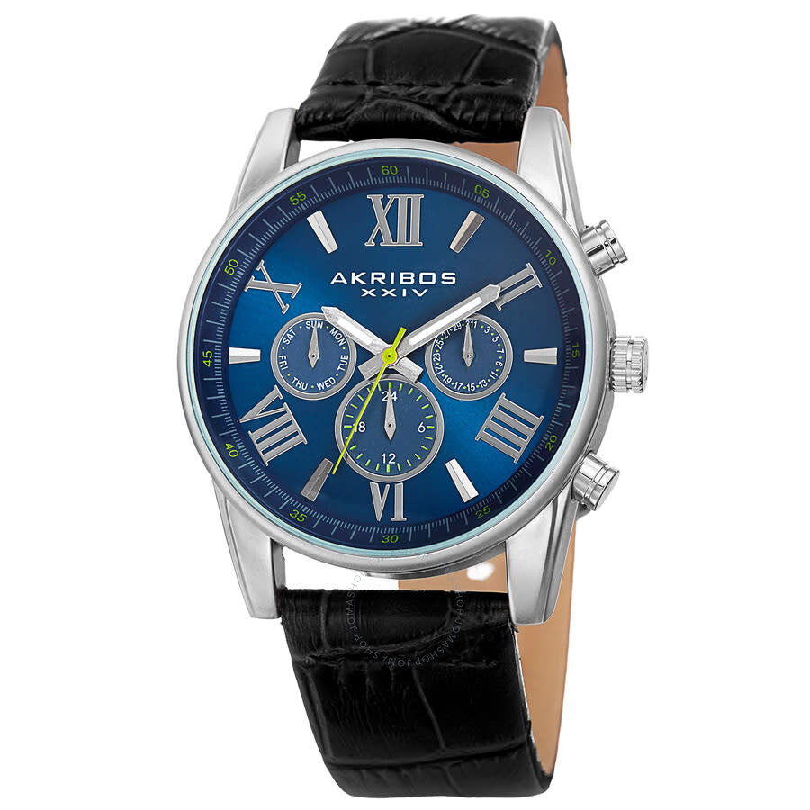 Akribos XXIV Enterprise Quartz Blue Dial Men's Watch P50151 - Dawson Watches