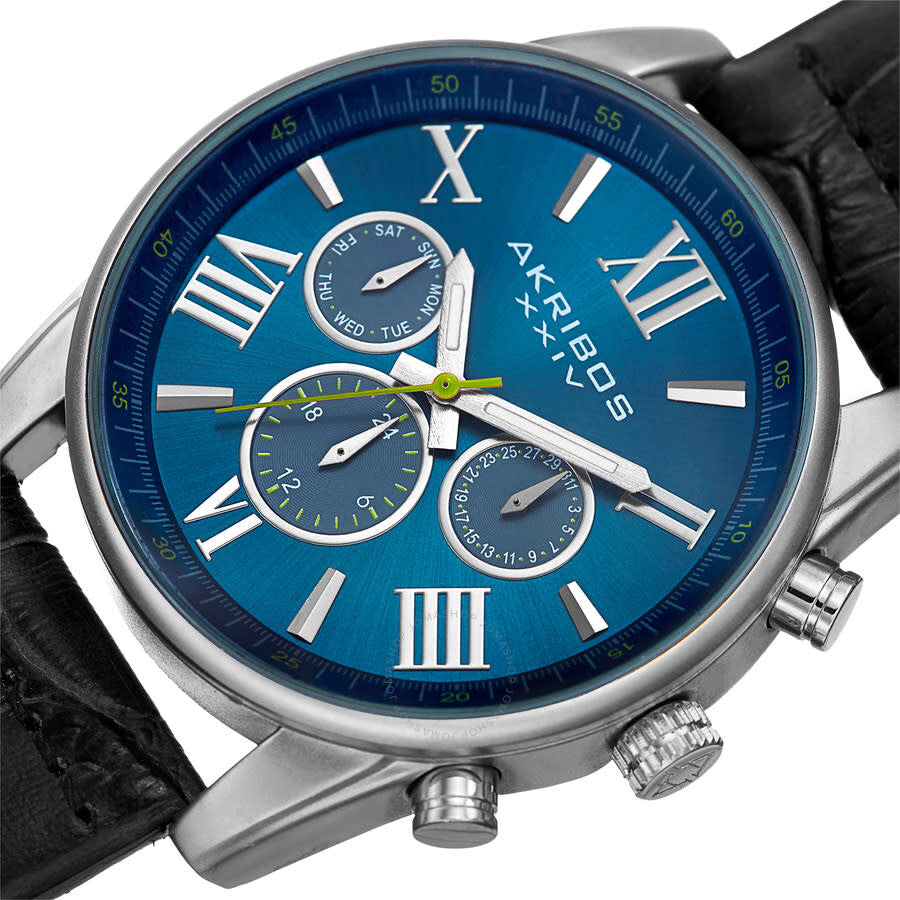 Akribos XXIV Enterprise Quartz Blue Dial Men's Watch P50151 - Dawson Watches #2