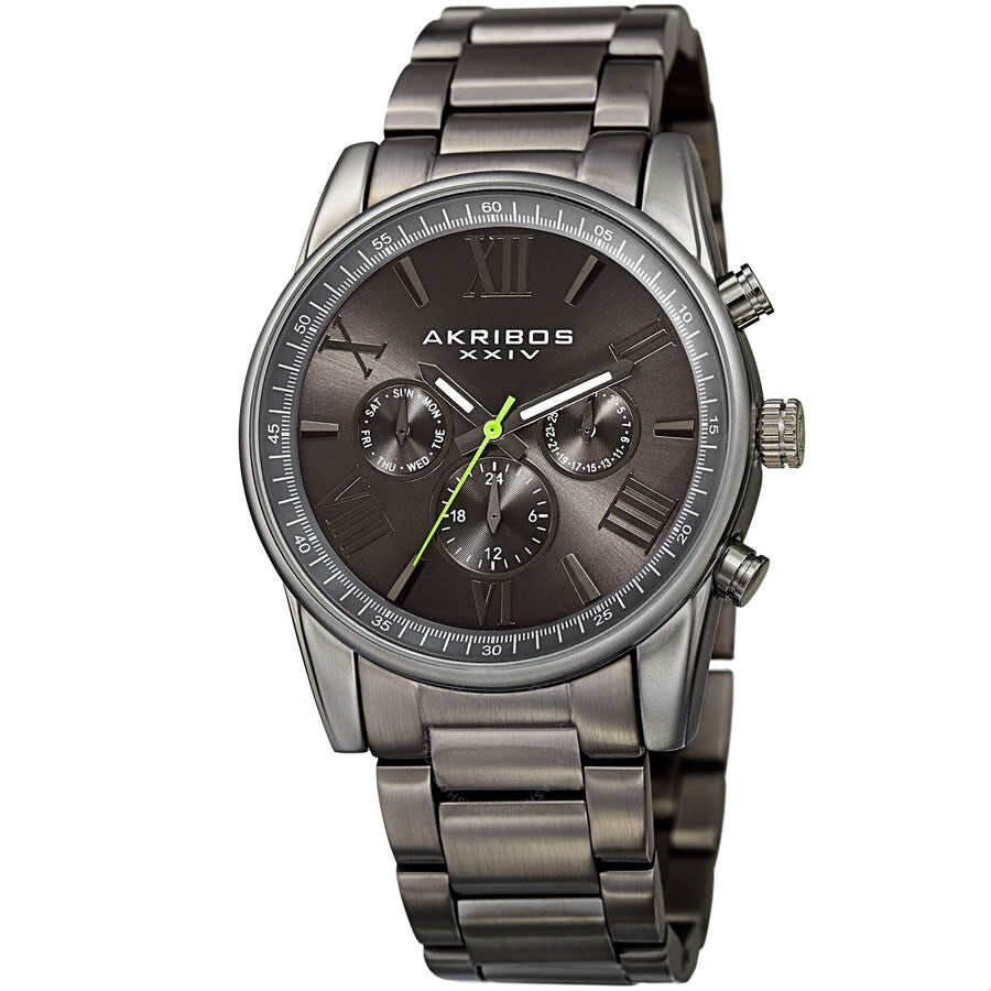 Akribos XXIV Enterprise Quartz Grey Dial Men's Watch P50153 - Dawson Watches