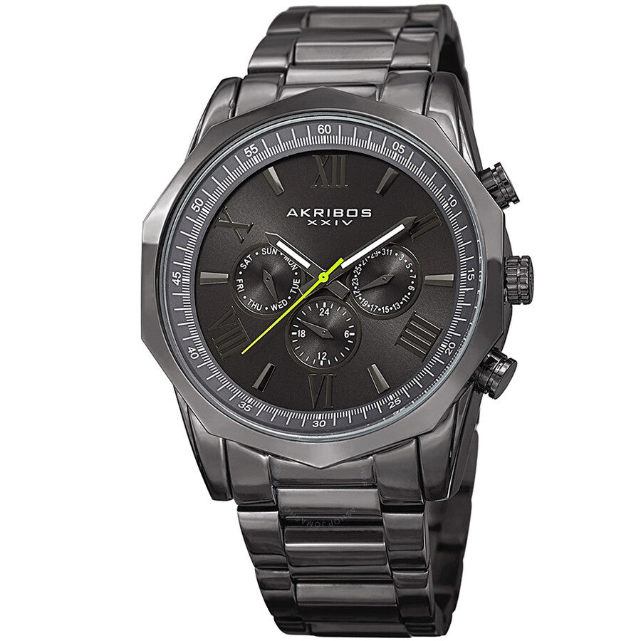 Akribos XXIV Enterprise Quartz Grey Dial Men's Watch P50162 - Dawson Watches