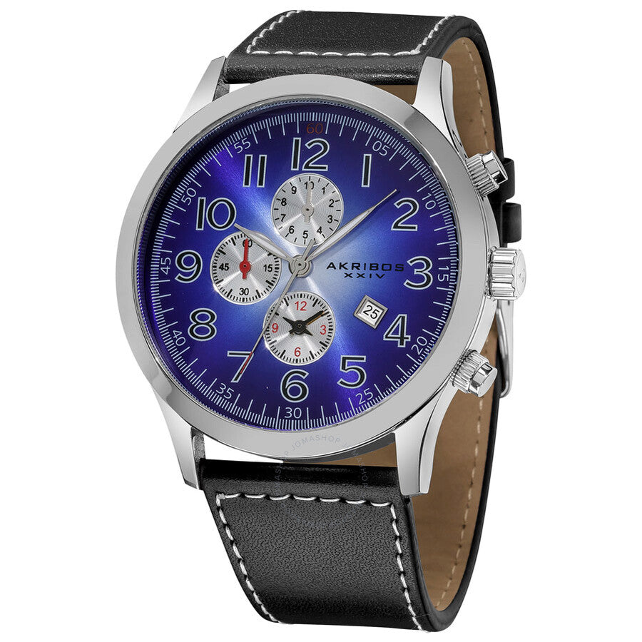 Akribos XXIV Essential Chronograph Quartz Blue-White Gradient Dial Men's Watch AK603BU - Dawson Watches