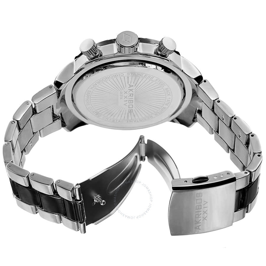 Akribos XXIV Extremis Chronograph Quartz Black Dial Men's Watch P50125 - Dawson Watches #4
