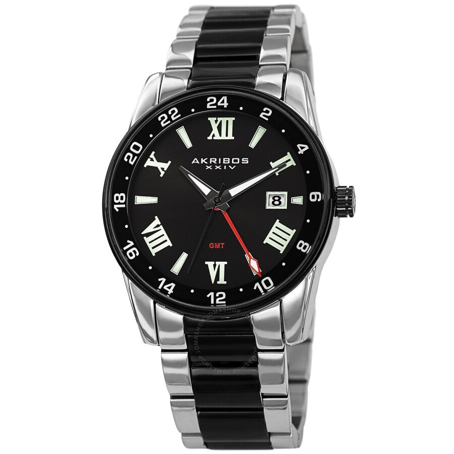 Akribos XXIV Quartz Black Dial Men's Watch AK1055TTB - Dawson Watches