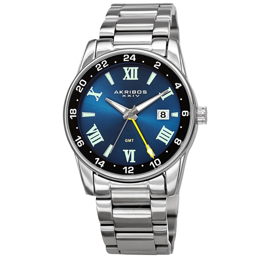 Akribos XXIV Quartz Blue Dial Men's Watch AK1055SSBU - Dawson Watches