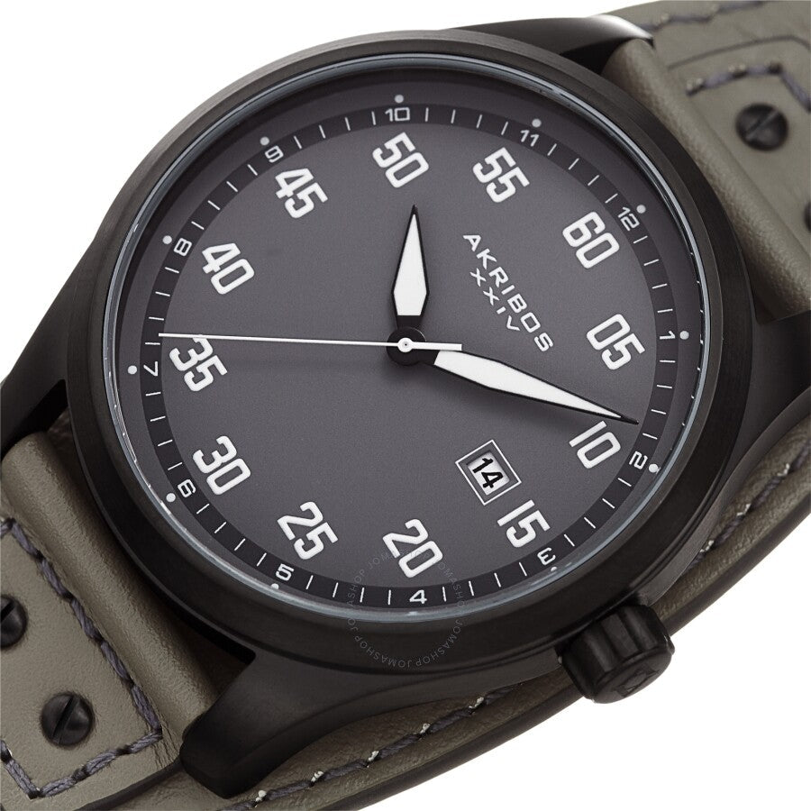 Akribos XXIV Quartz Grey Dial Men's Watch AK1024GN - Dawson Watches #2